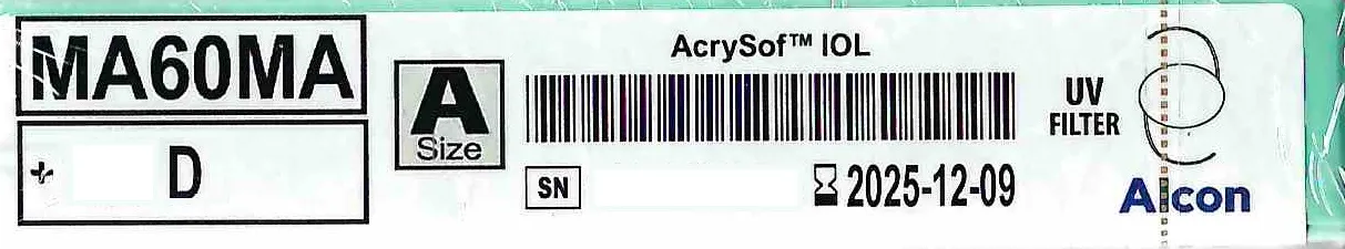 замовити, купити Багатокомпонентна інтраокулярна лінза MA60MA AcrySof® від Alcon за низькою ціною в Україні
