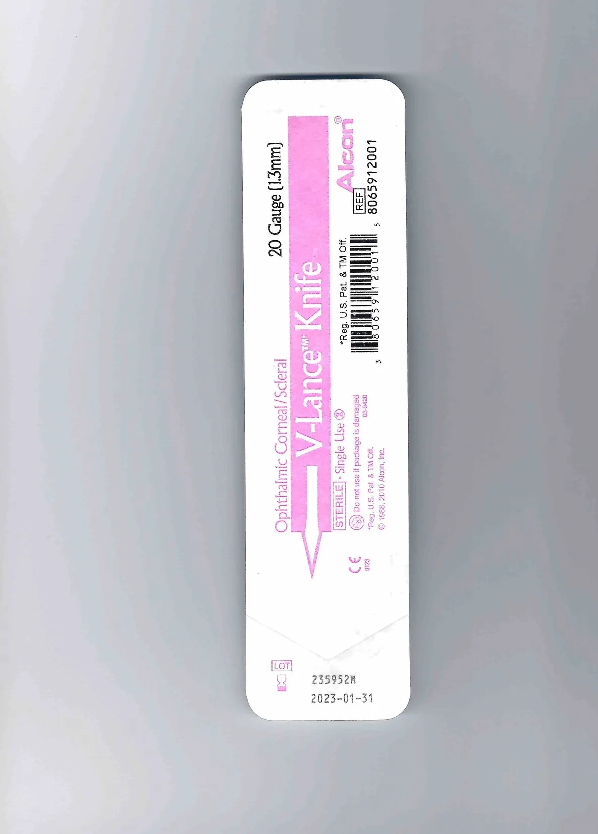 Ніж V-спис 1.3 мм V-Lance Knife (Corneal/Scleral), офтальмологічний стерильний